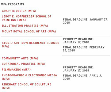 马里兰艺术学院申请
